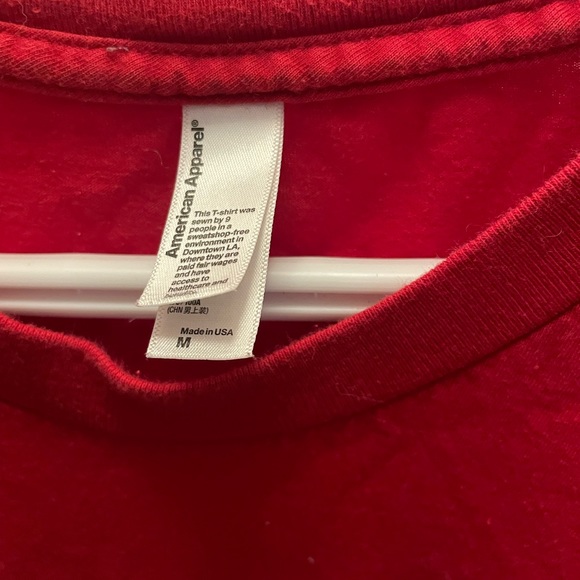 Red American Apparel Graphic T Shirt - Picture 2 of 3